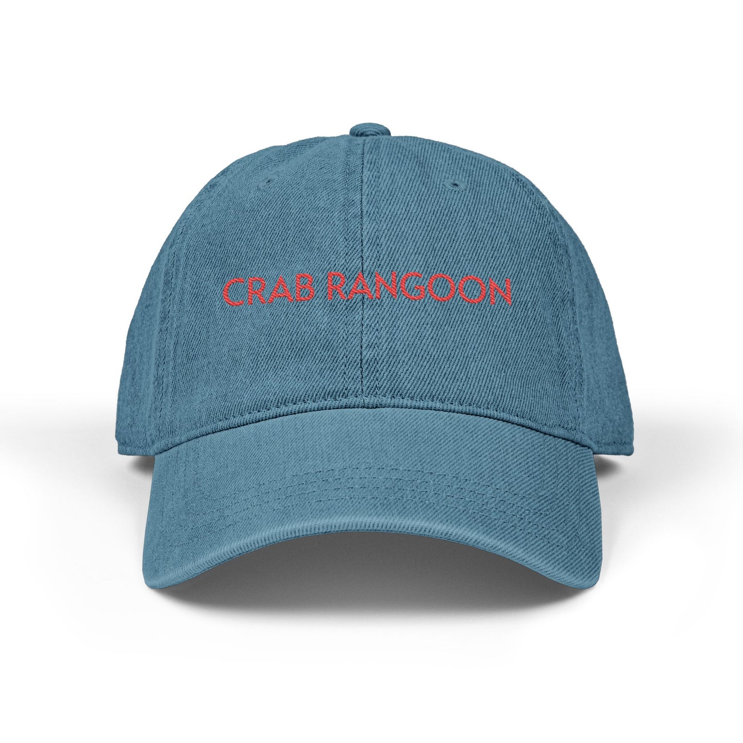 Crab Rangoon Embroidered Denim Hat
