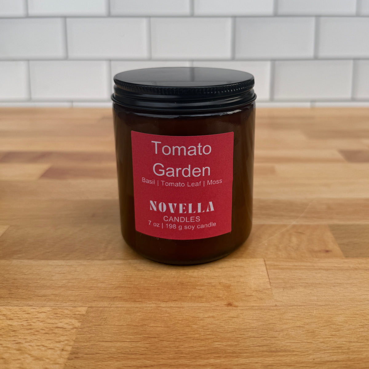 Tomato Garden Amber Jar Candle