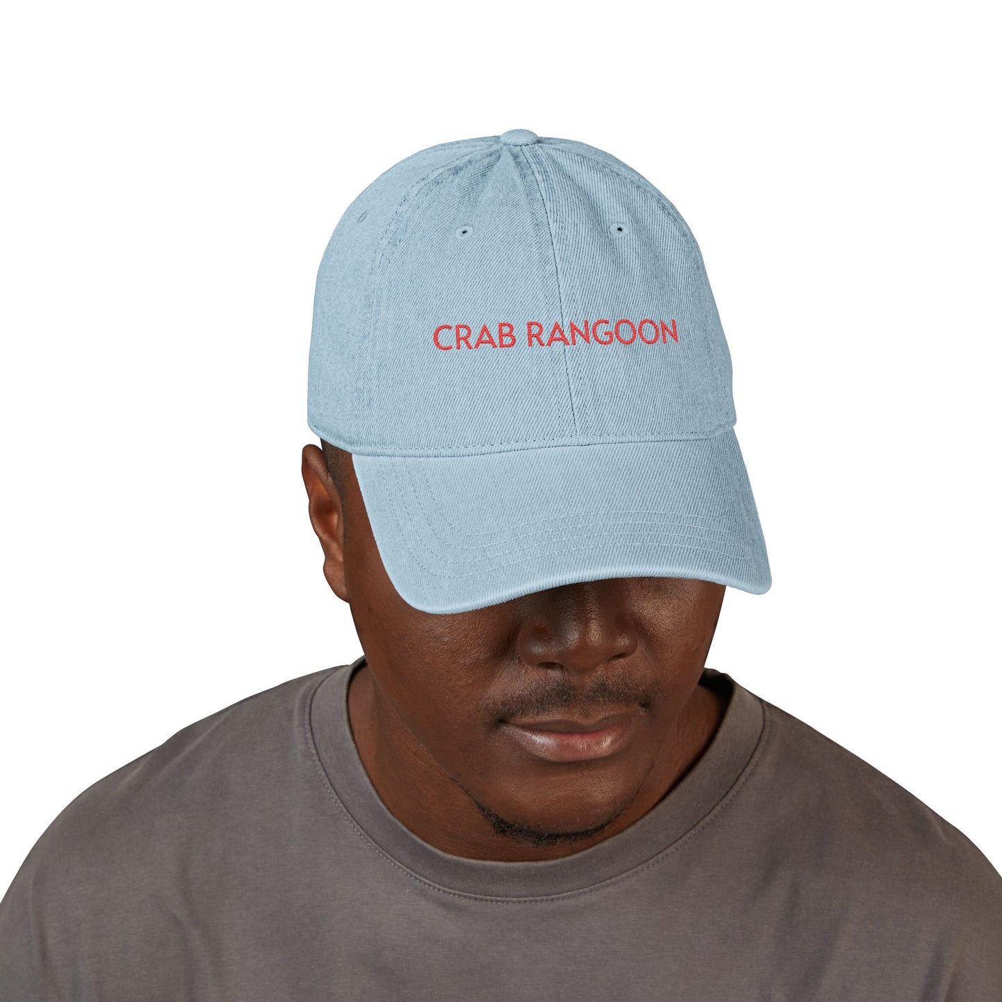 Crab Rangoon Embroidered Denim Hat