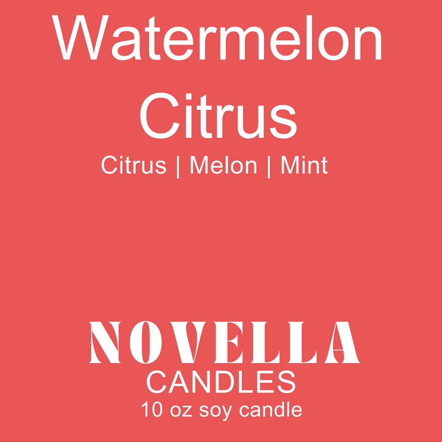 Watermelon Citrus Recycled Glass Candle
