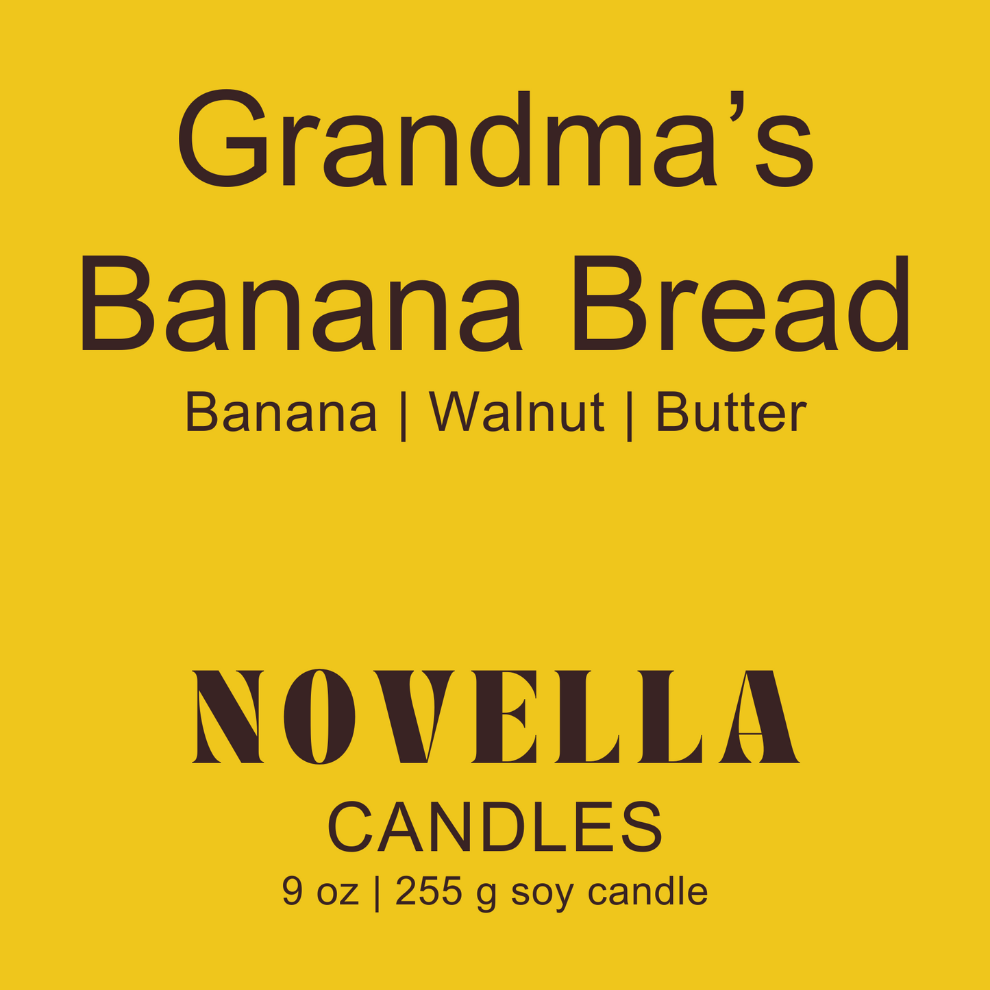 Grandma's Banana Bread Recycled Glass Candle