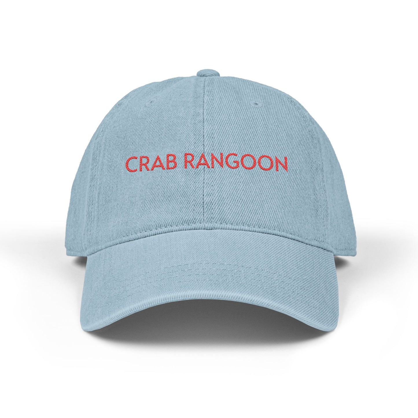 Crab Rangoon Embroidered Denim Hat