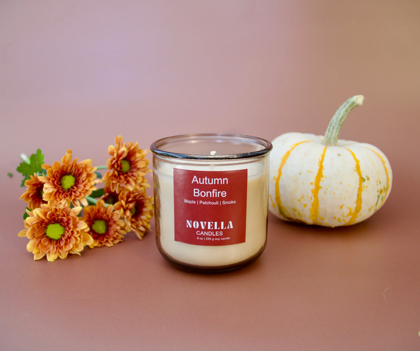 Autumn Bonfire Recycled Glass Candle