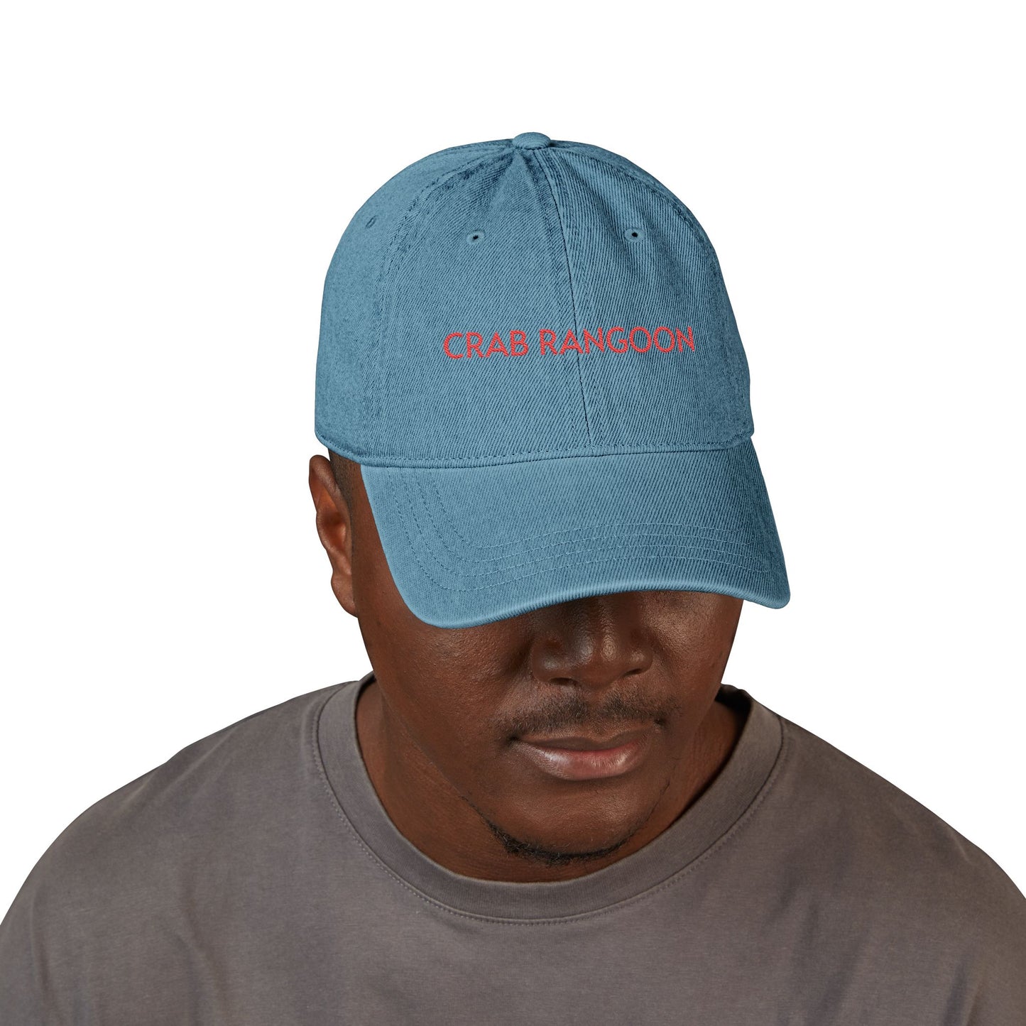Crab Rangoon Embroidered Denim Hat