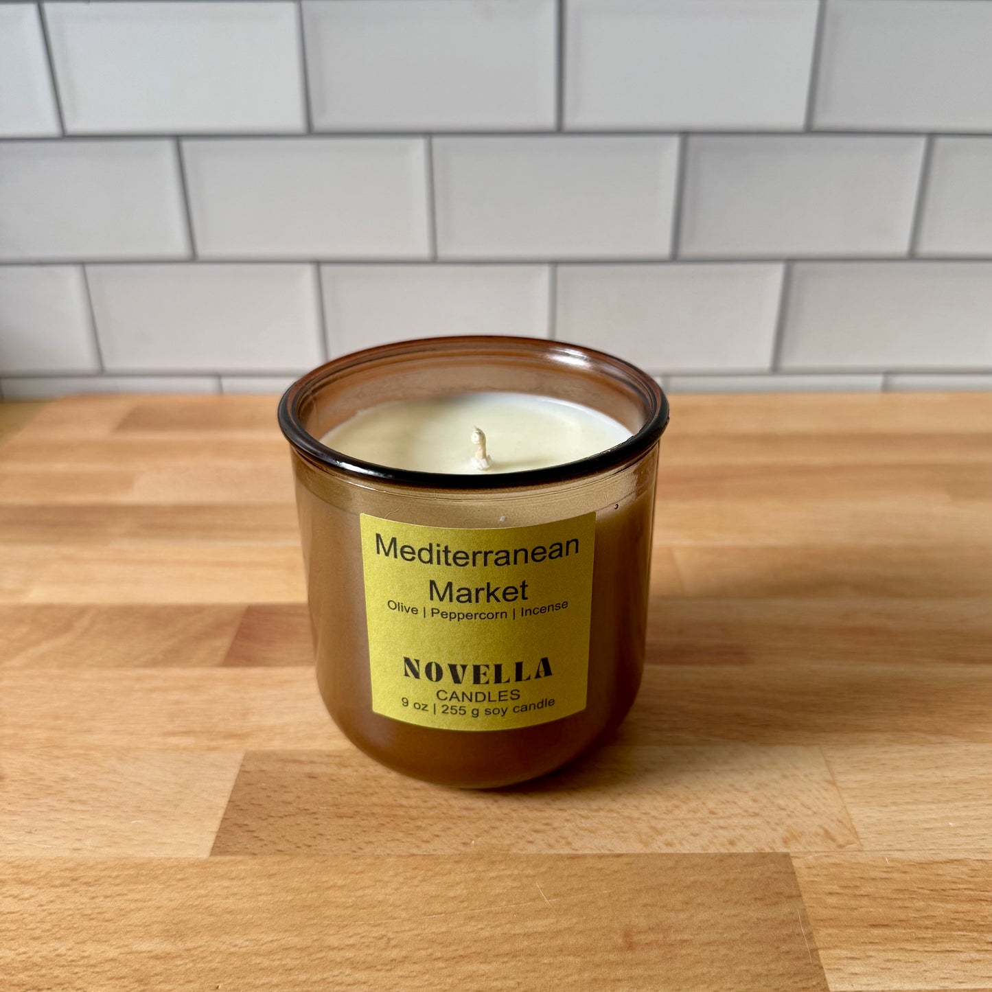 Mediterranean Market Recycled Glass Candle