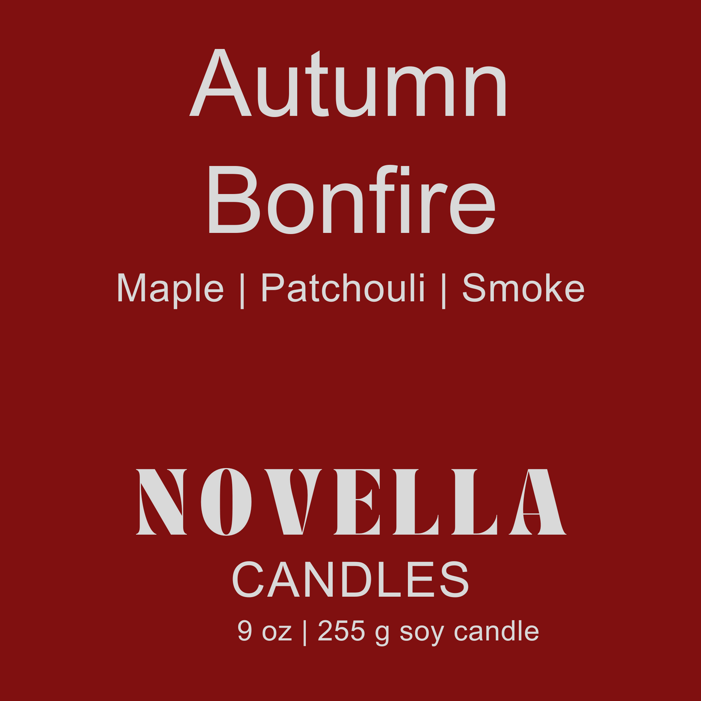 Autumn Bonfire Recycled Glass Candle
