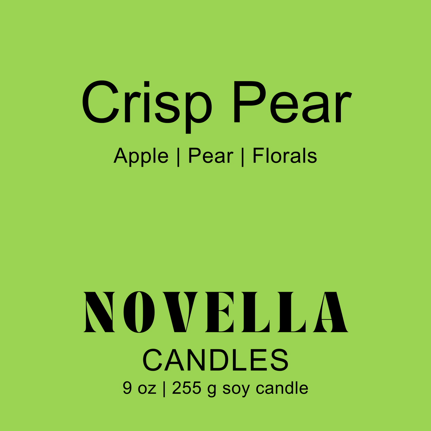 Crisp Pear Recycled Glass Candle