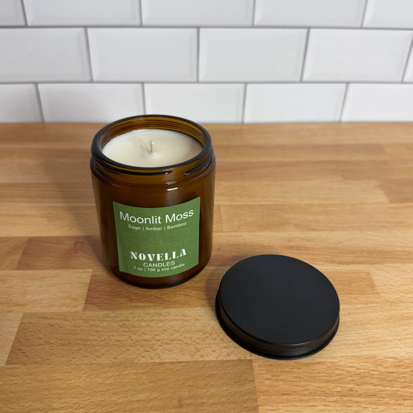 Moonlit Moss Amber Jar Candle