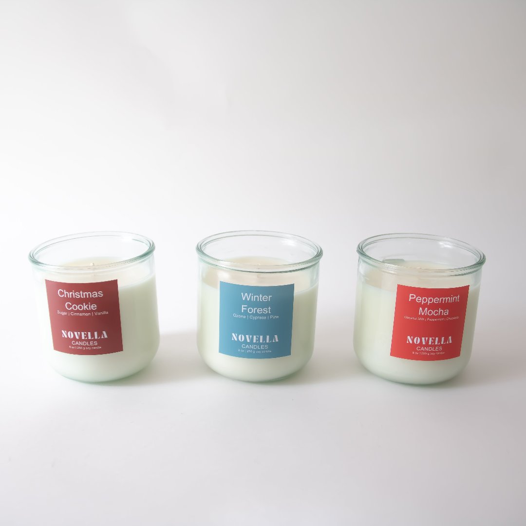 Christmas Cookie Recycled Glass Candle