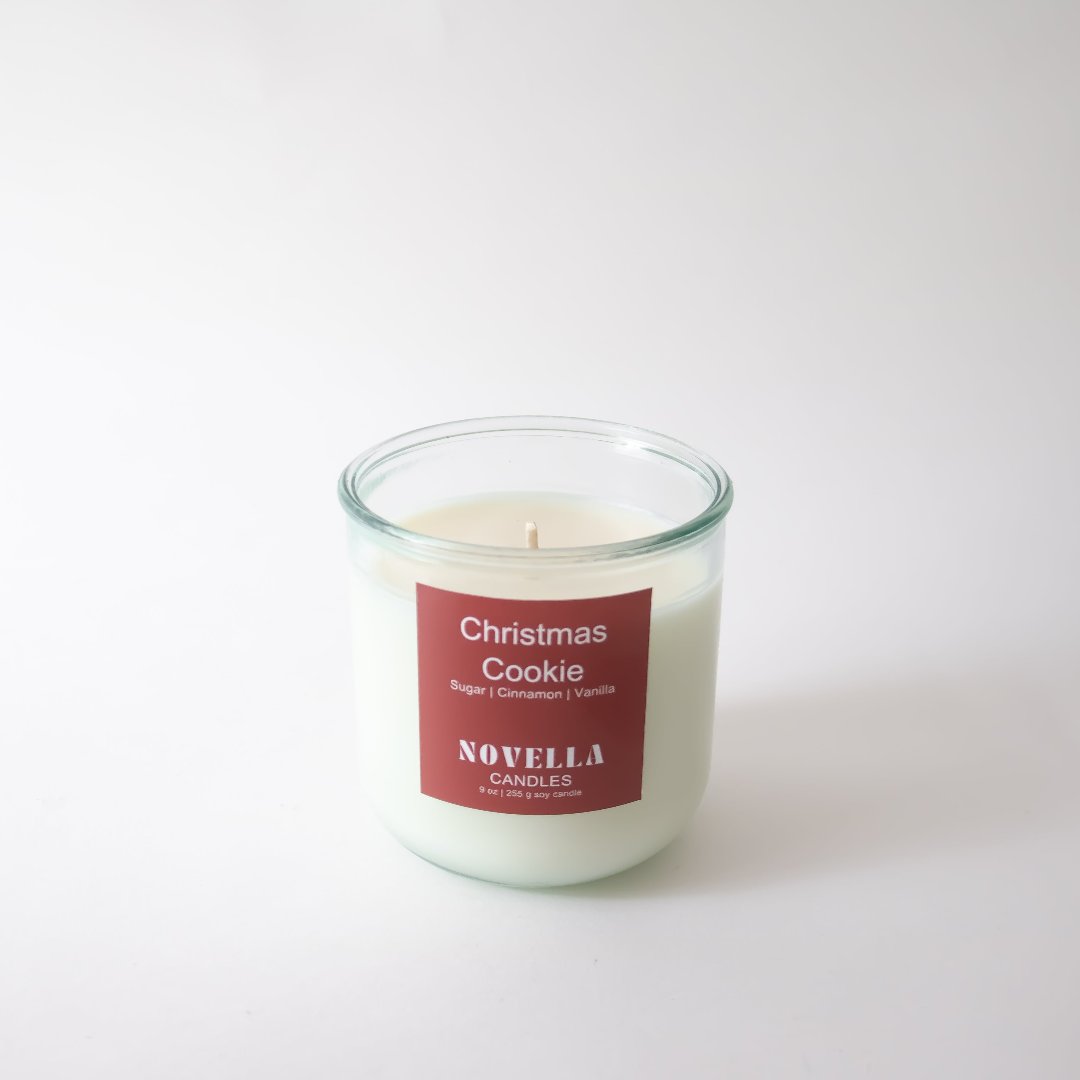 Christmas Cookie Recycled Glass Candle
