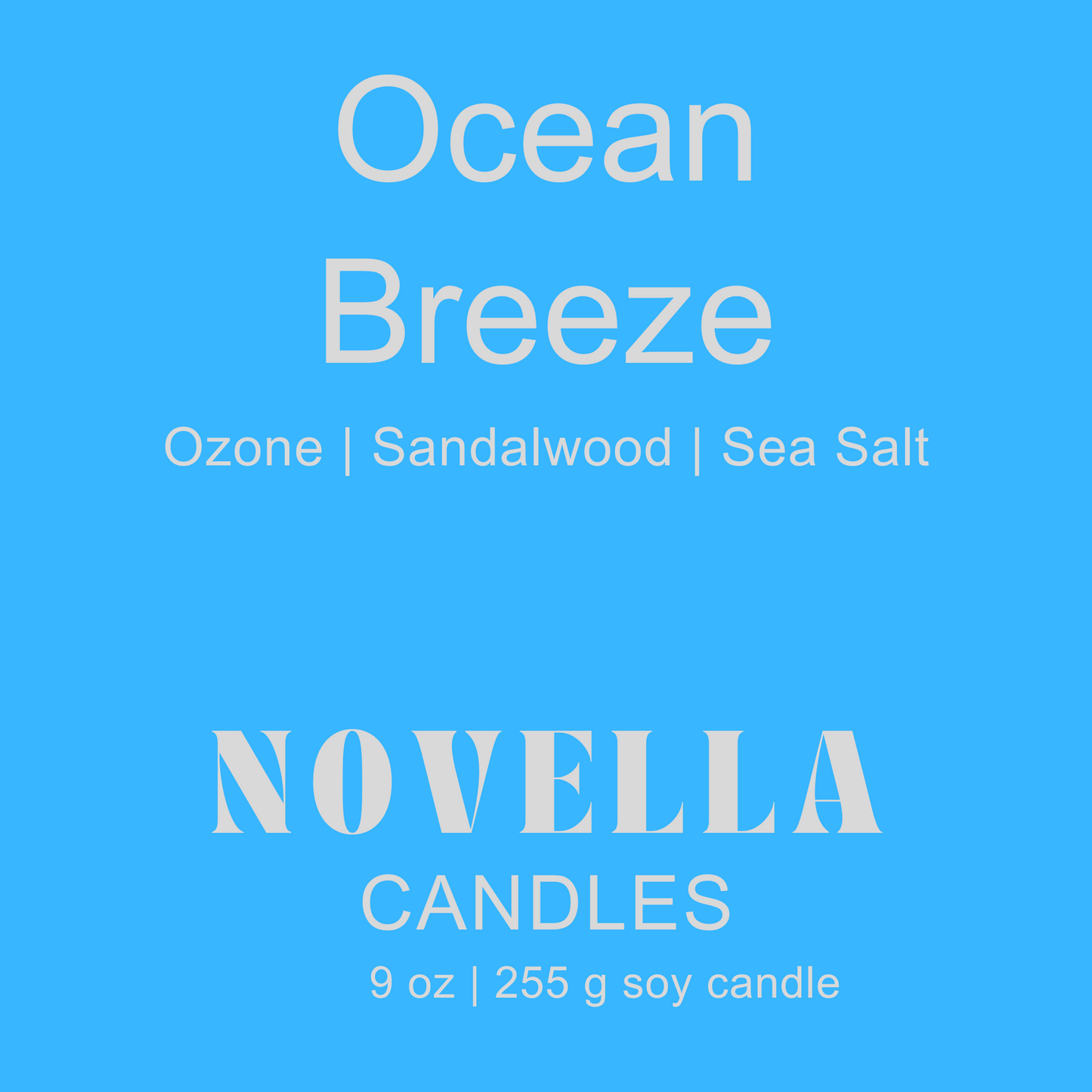 Ocean Breeze Recycled Glass Candle