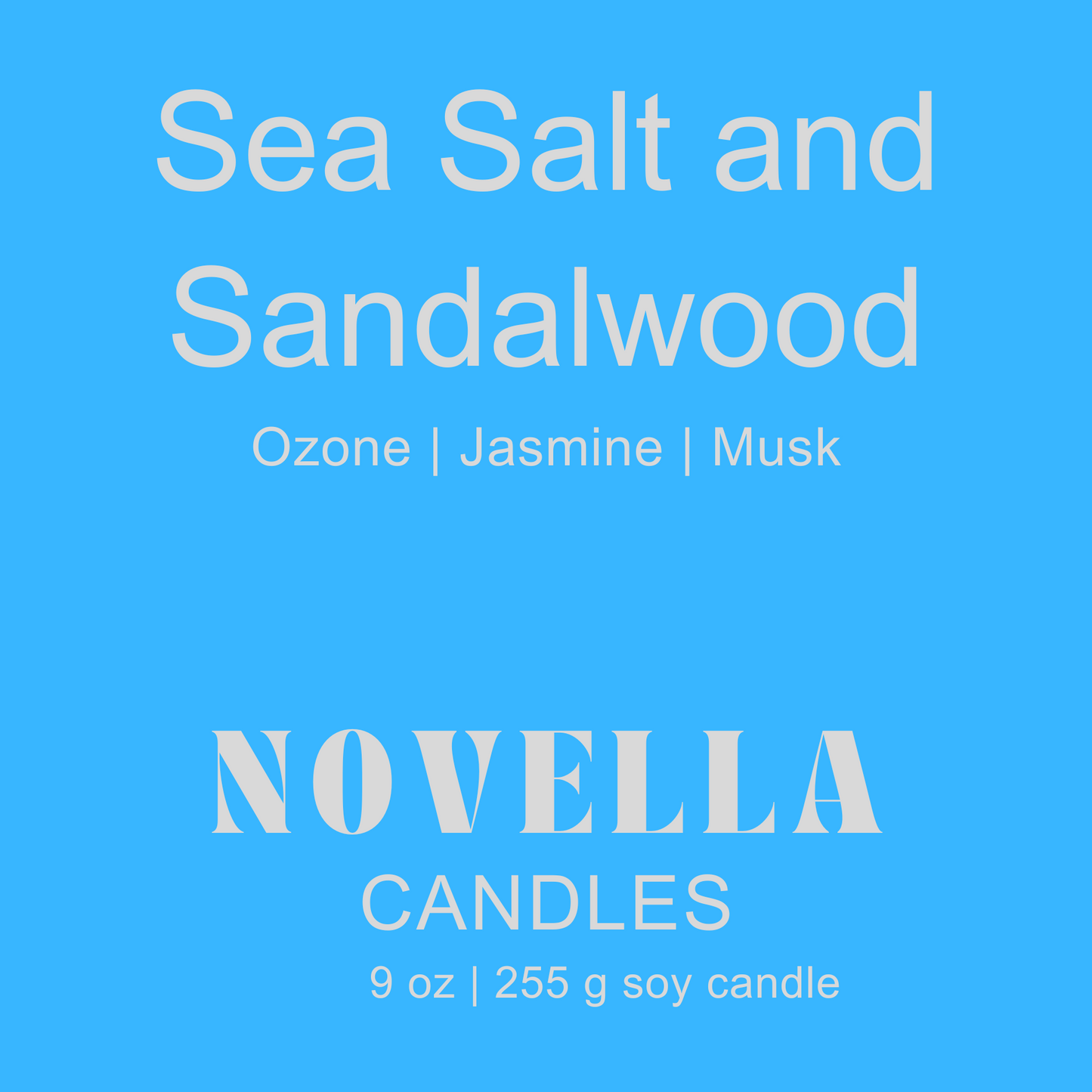 Sea Salt and Sandalwood Recycled Glass Candle