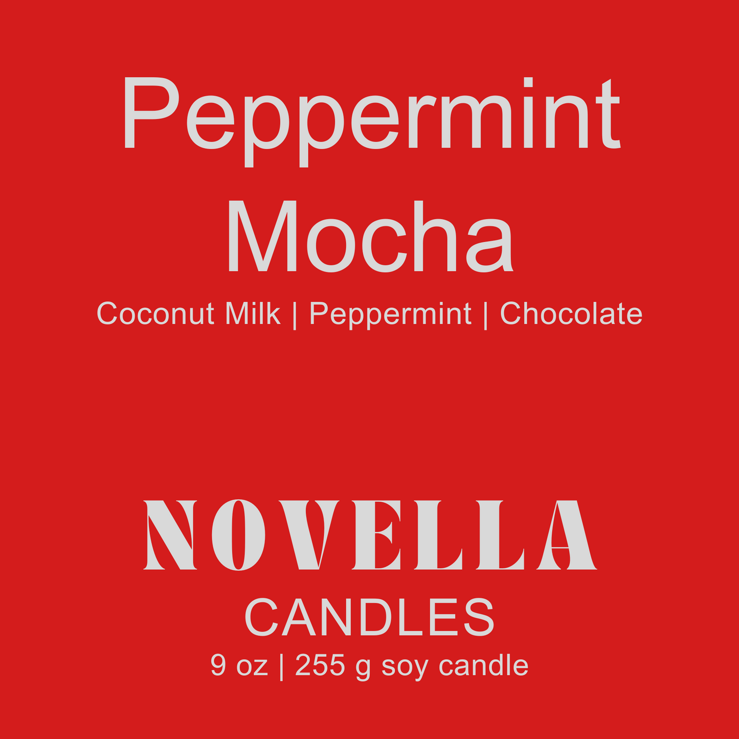 Peppermint Mocha Glass Candle
