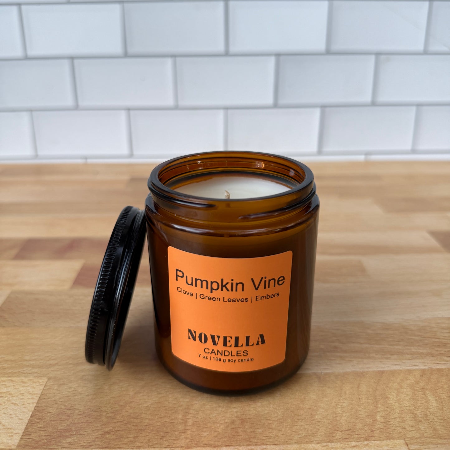 Pumpkin Vine Amber Jar Candle