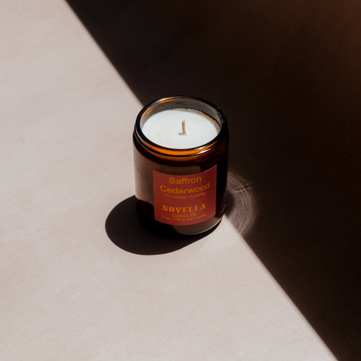 Saffron Cedarwood Amber Jar Candle