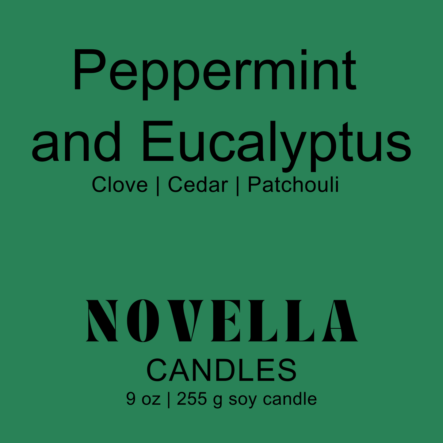 Peppermint & Eucalyptus Recycled Glass Candle