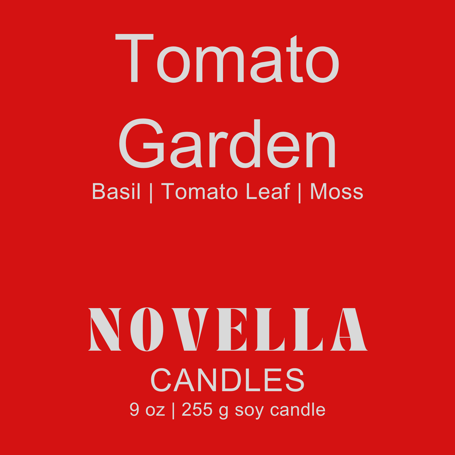 Tomato Garden Recycled Glass Candle
