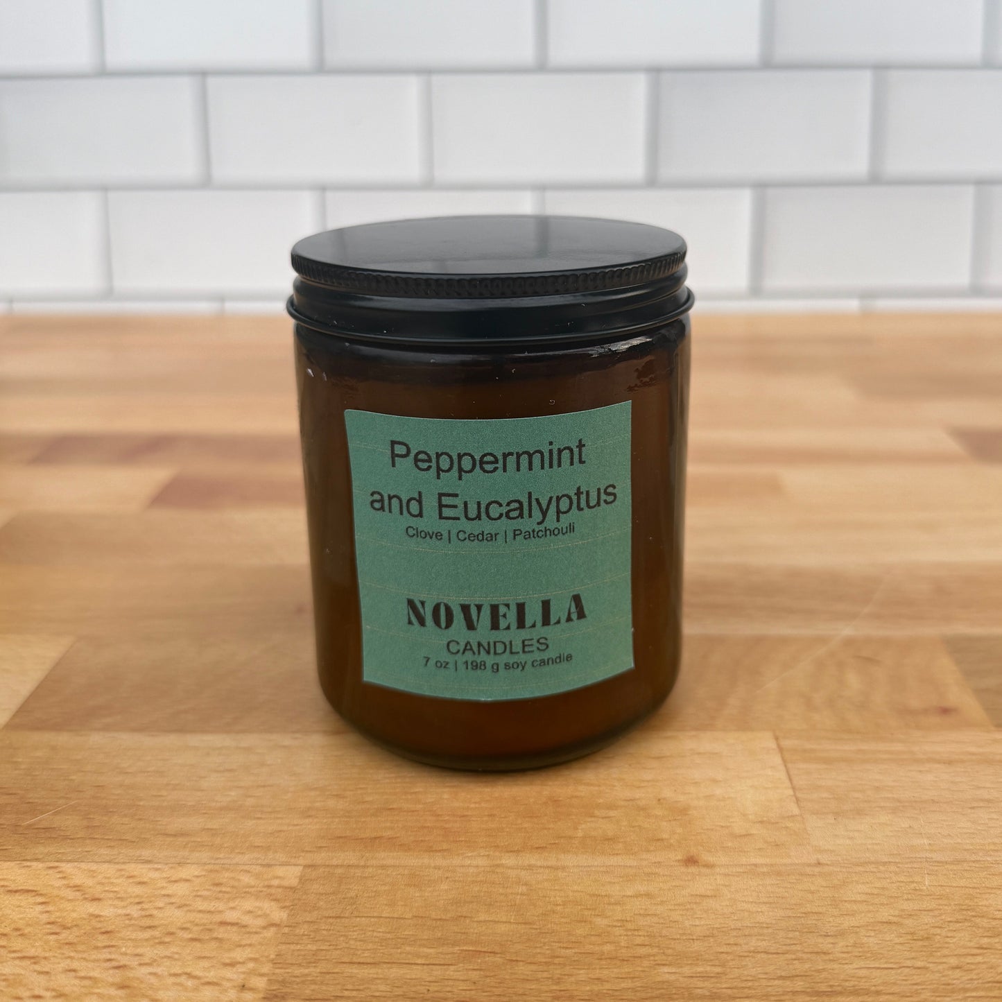 Peppermint & Eucalyptus Amber Jar Candle