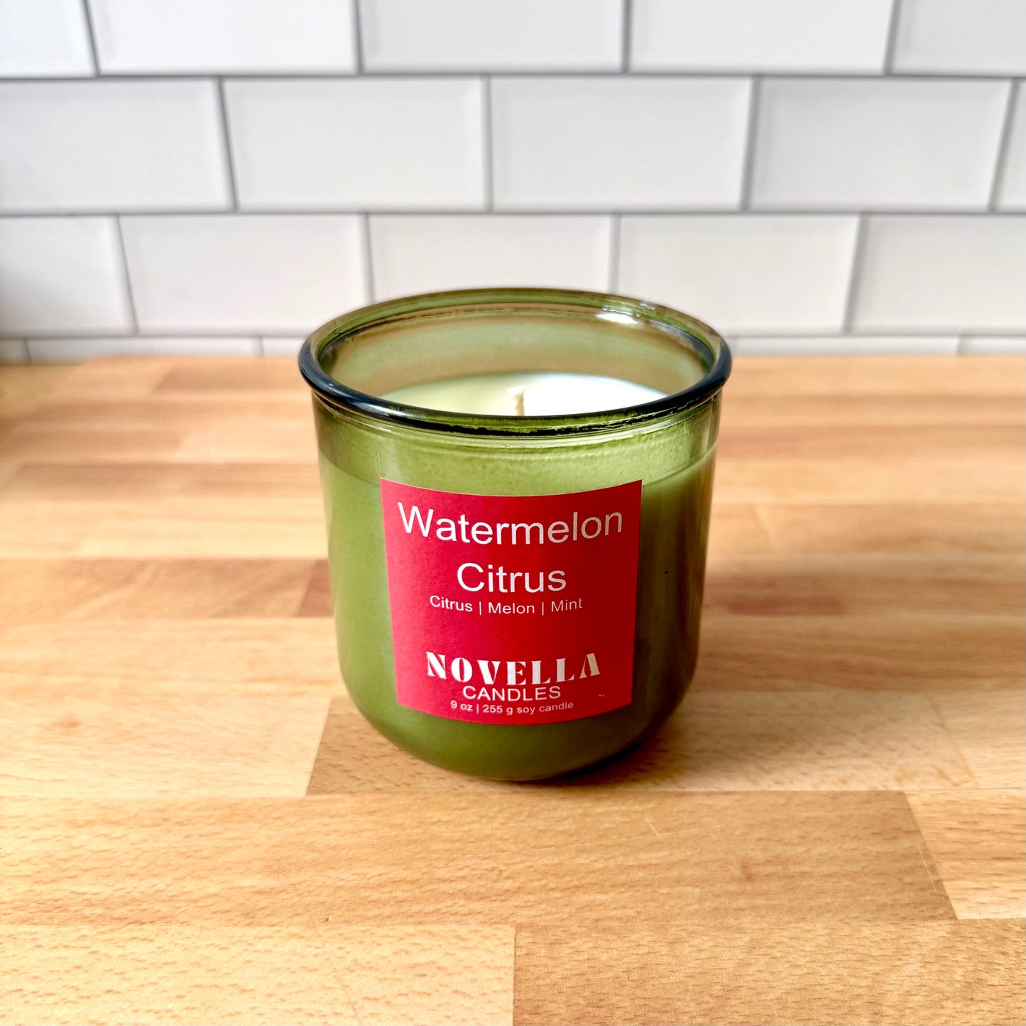 Watermelon Citrus Recycled Glass Candle