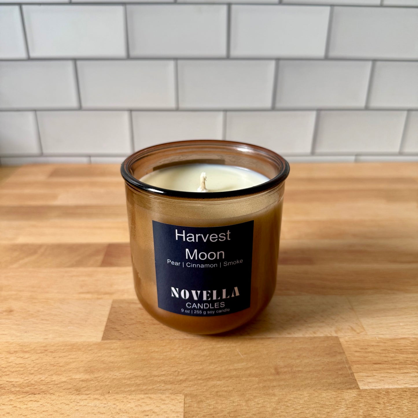 Harveset Moon Recycled Glass Candle