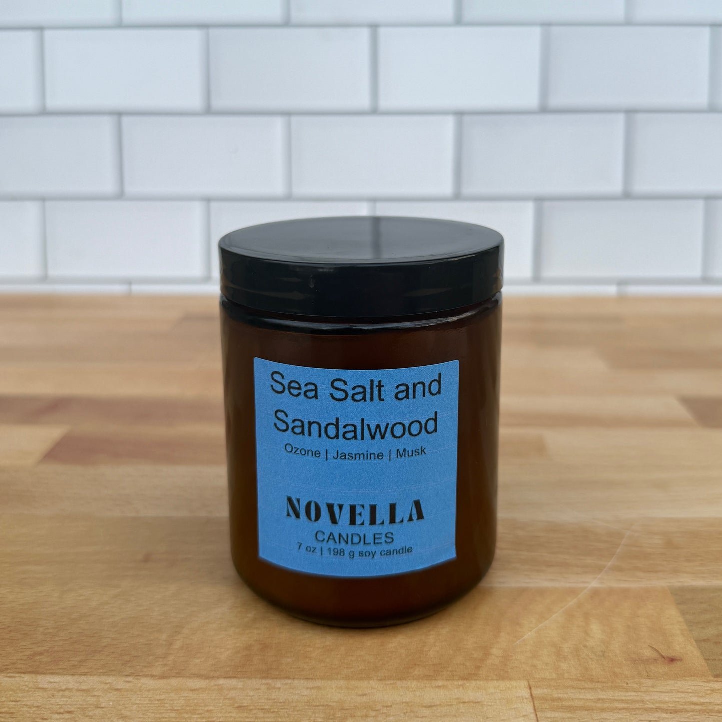 Sea Salt & Sandalwood Amber Jar Candle