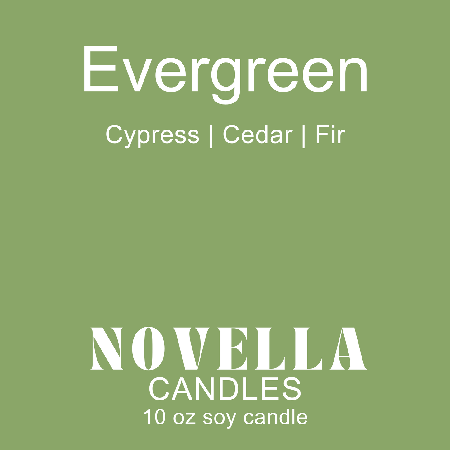 Evergreen Recycled Glass Candle