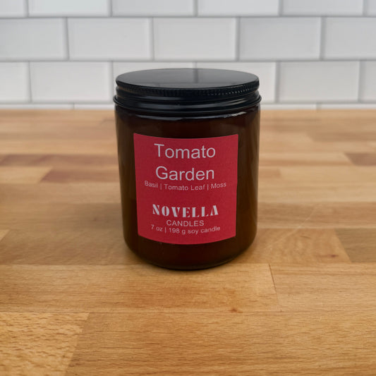 Tomato Garden Amber Jar Candle