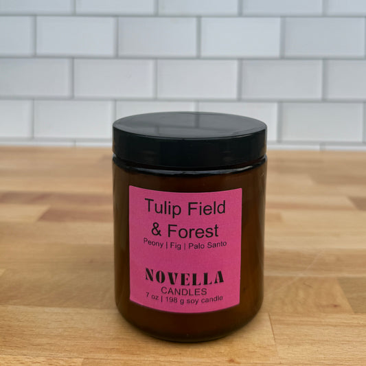 Tulip Field & Forest Amber Jar Candle
