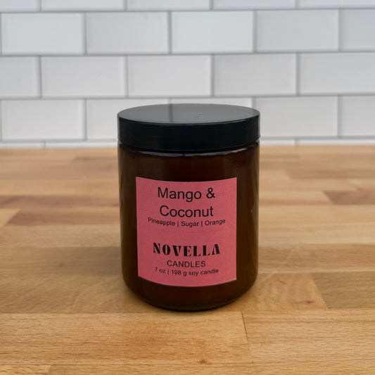Mango & Coconut Amber Jar Candle