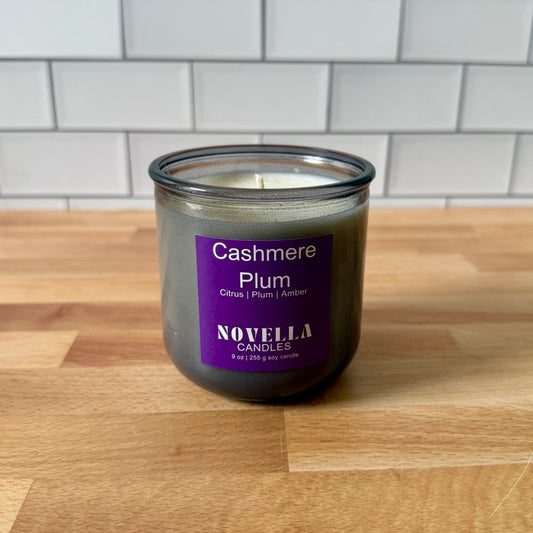 Cashmere Plum Recycled Glass Candle