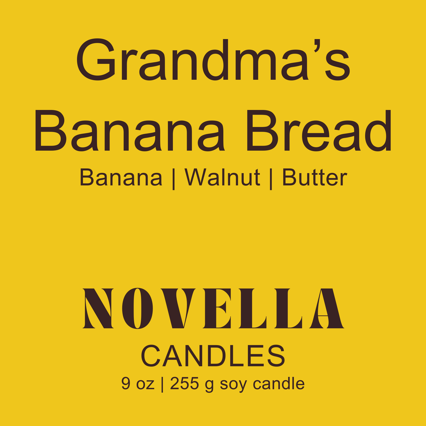 Grandma’s Banana Bread Frosted Brown Candle