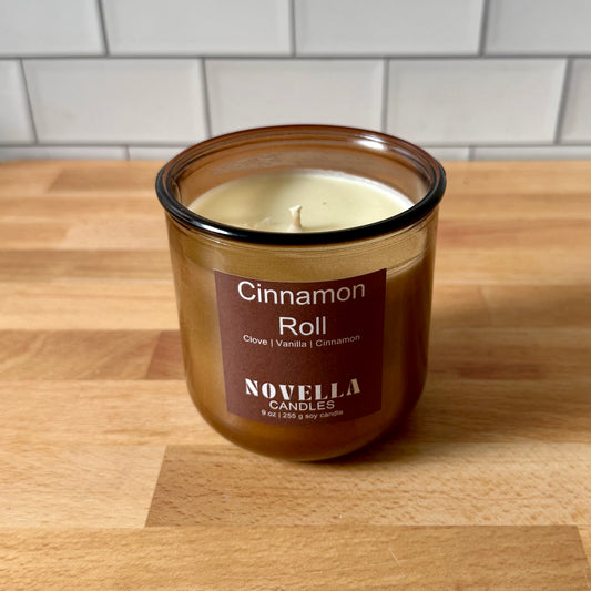 Cinnamon Roll Recycled Glass Candle