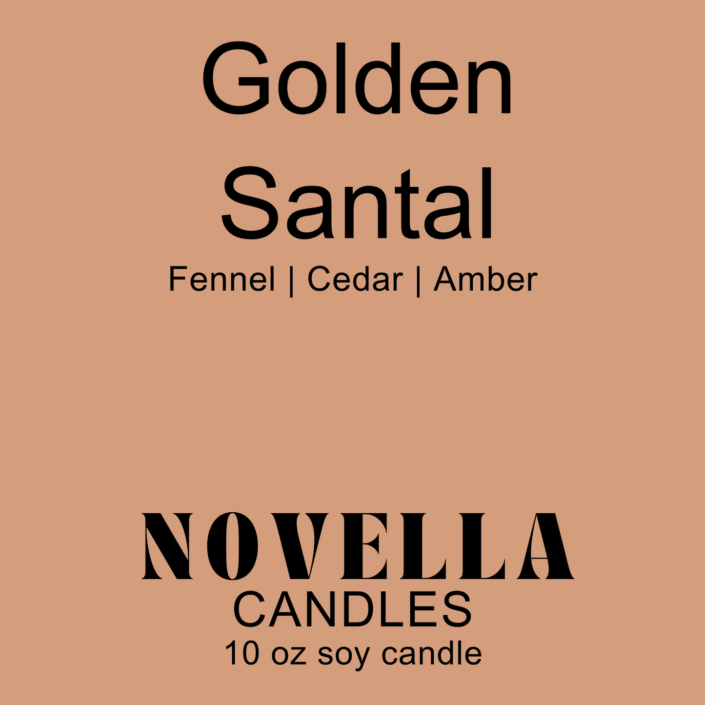 Golden Santal Recycled Glass Candle