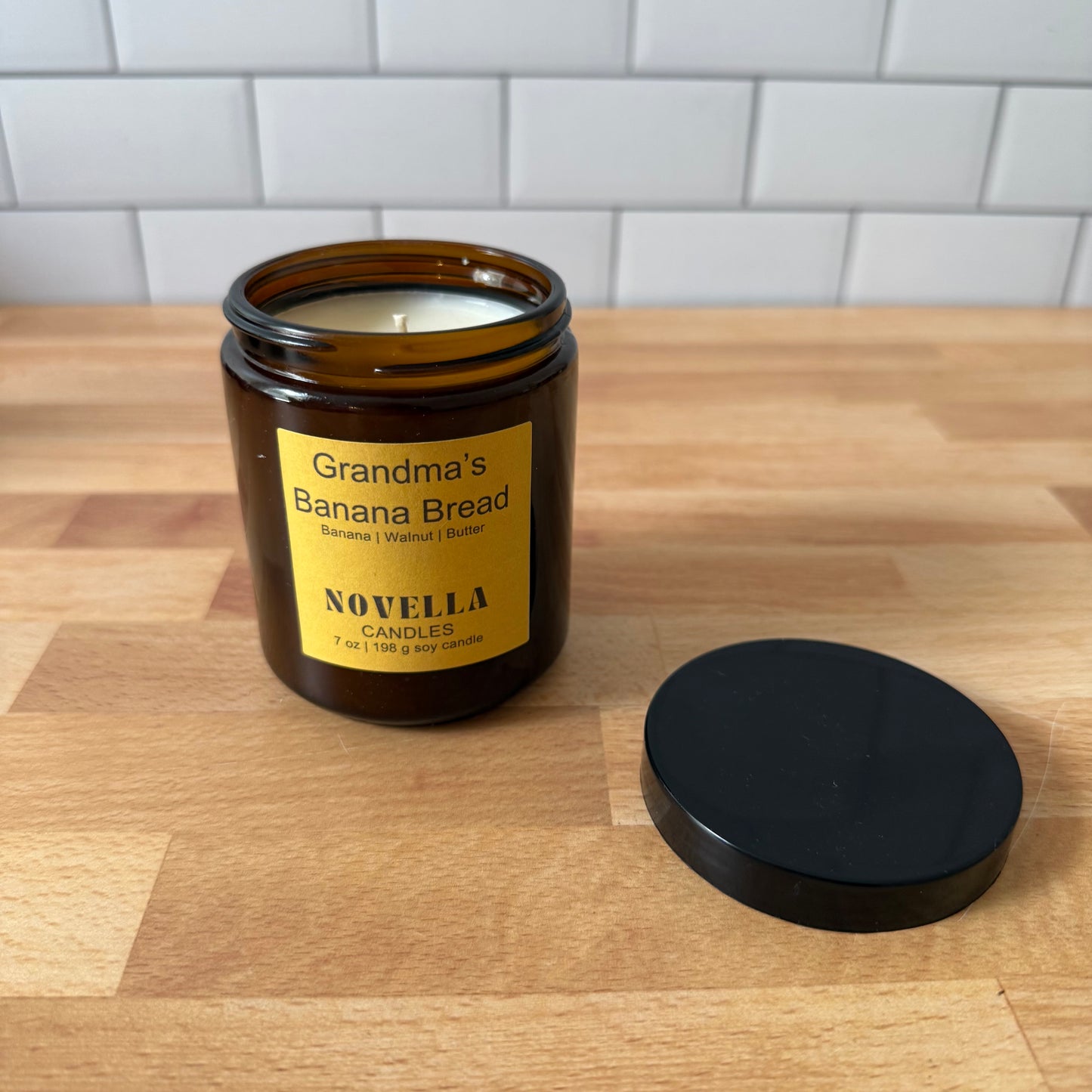Grandma's Banana Bread Amber Jar Candle