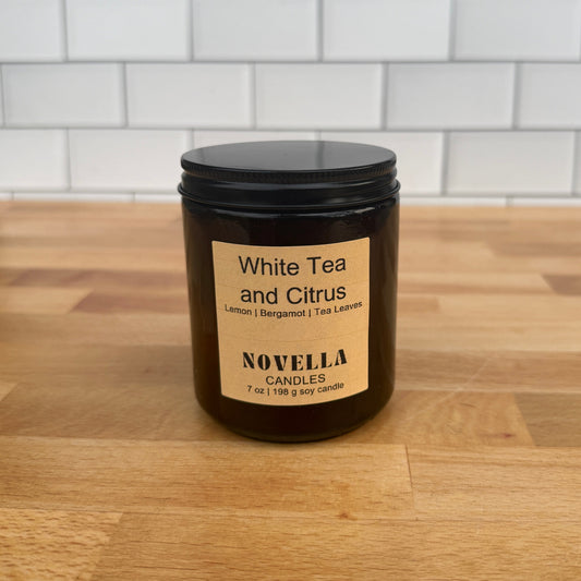 White Tea & Citrus Amber Jar Candle