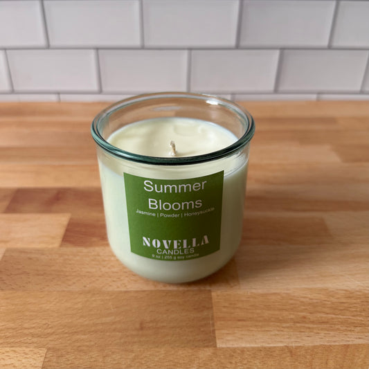 Jasmine & Honeysuckle Recycled Glass Candle