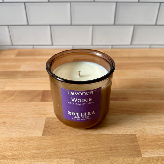 Lavender Woods Recycled Glass Candle