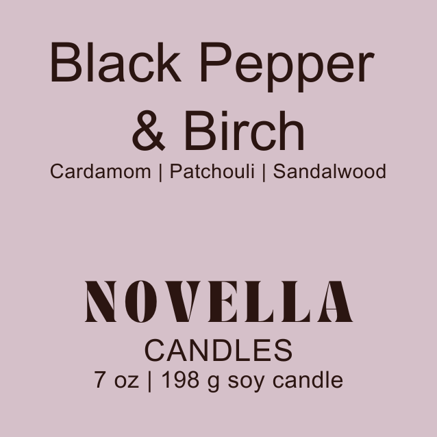 Black Pepper Birch Amber Jar Candle