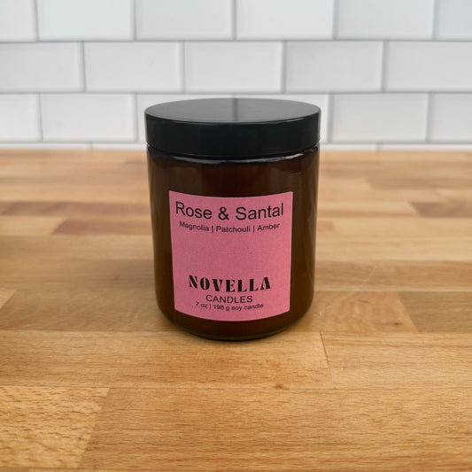 Rose & Santal Amber Jar Candle
