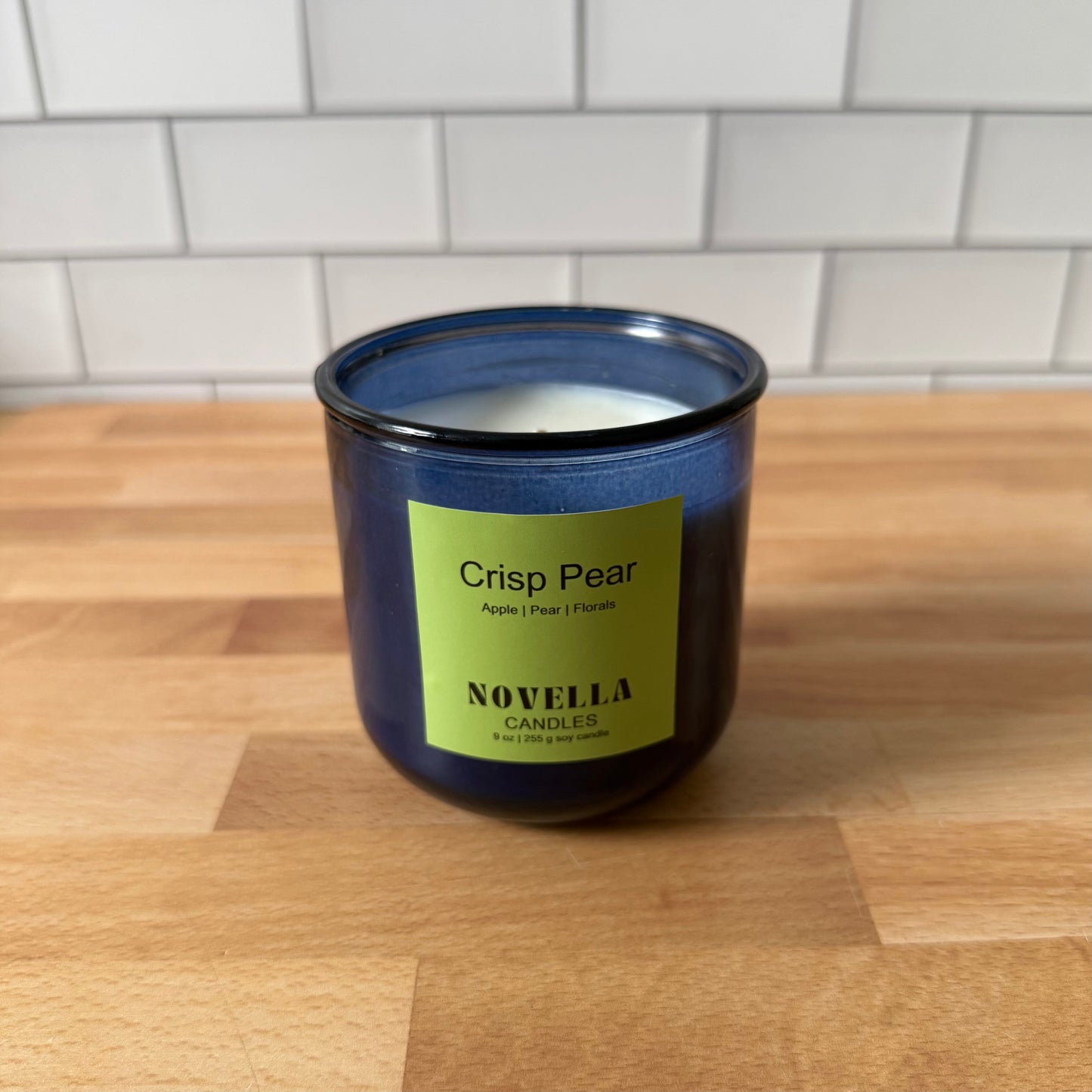 Crisp Pear Recycled Glass Candle