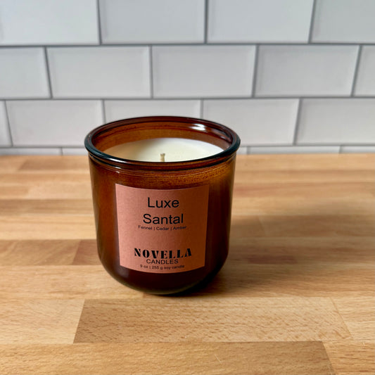 Luxe Santal Recycled Glass Candle