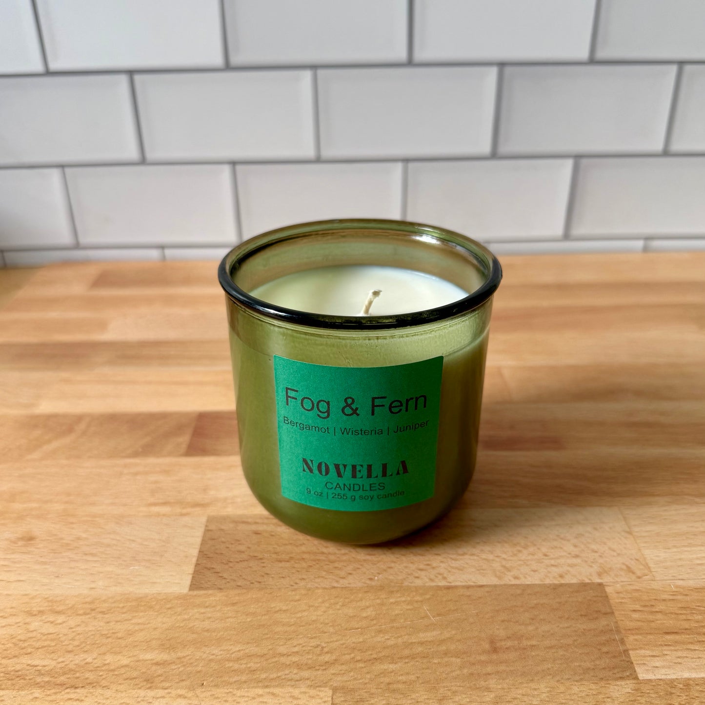 Fog & Fern Recycled Glass Candle