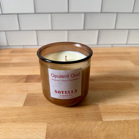 Opulent Oud Recycled Glass Candle