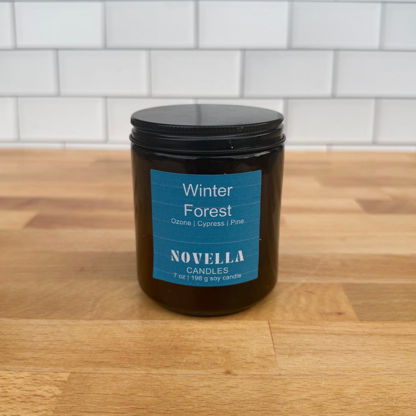Winter Forest Amber Jar Candle