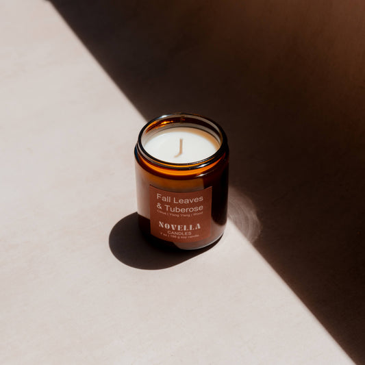 Fall Leaves & Tuberose Amber Jar Candle