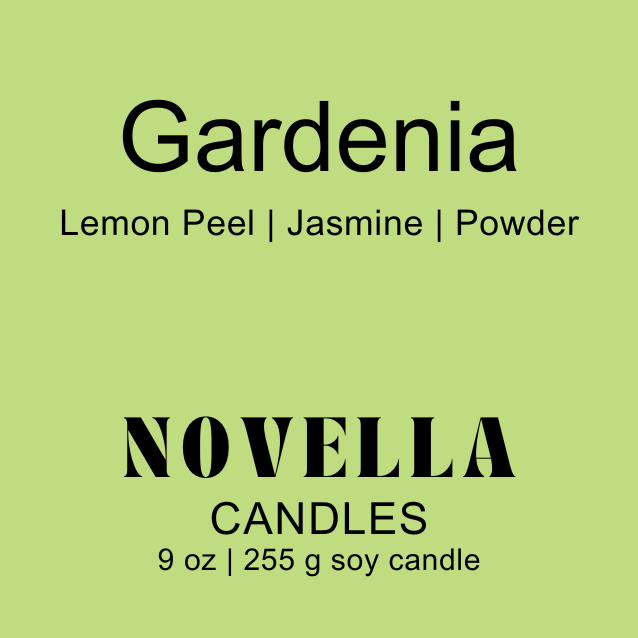 Gardenia Recycled Glass Candle