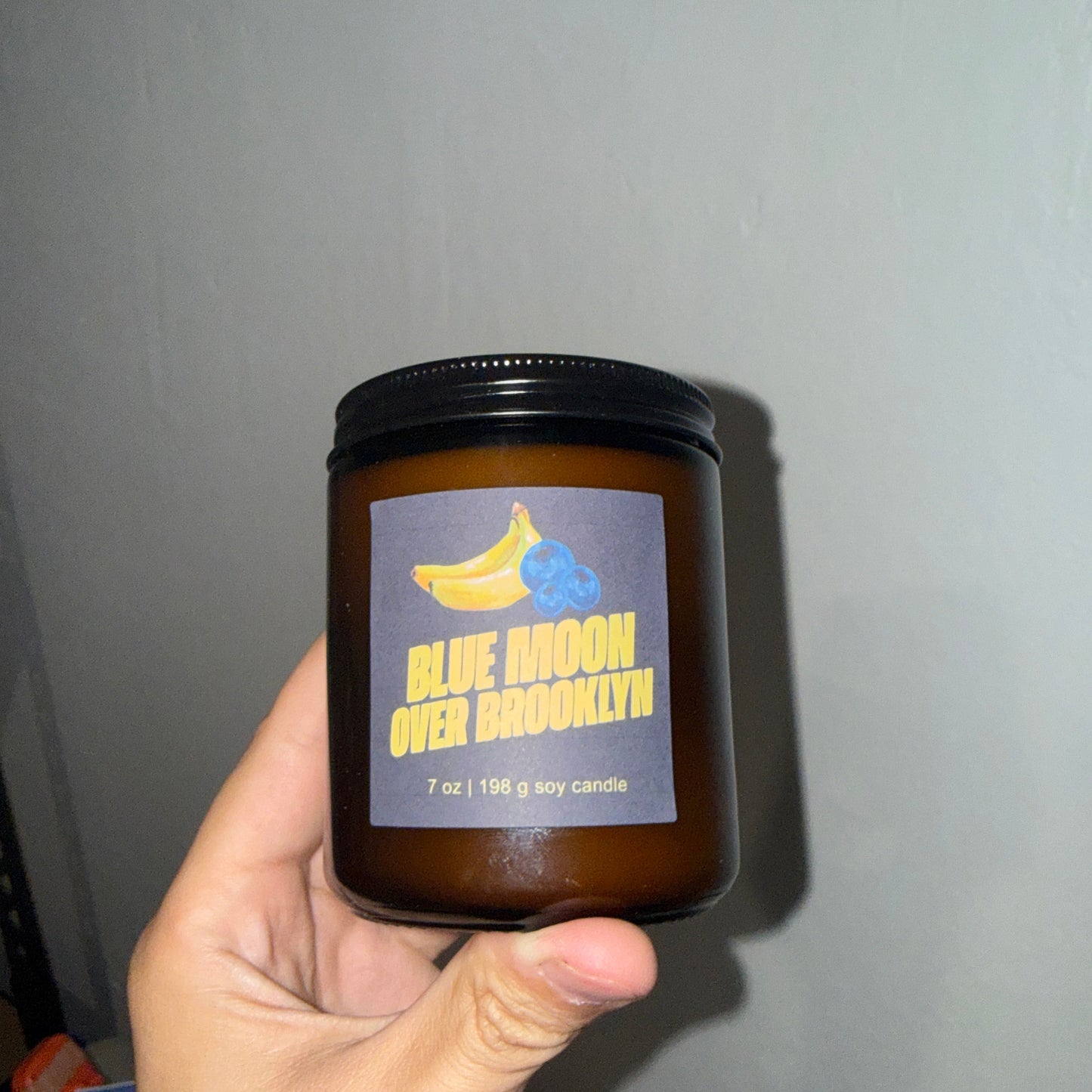 Blue Moon Over Brooklyn Amber Jar Candle