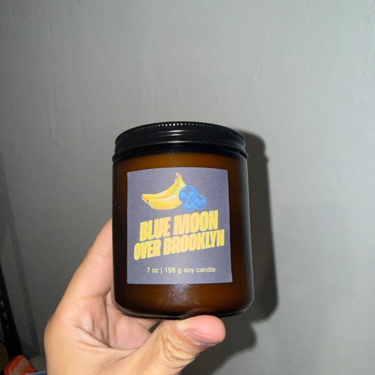 Blue Moon Over Brooklyn Amber Jar Candle
