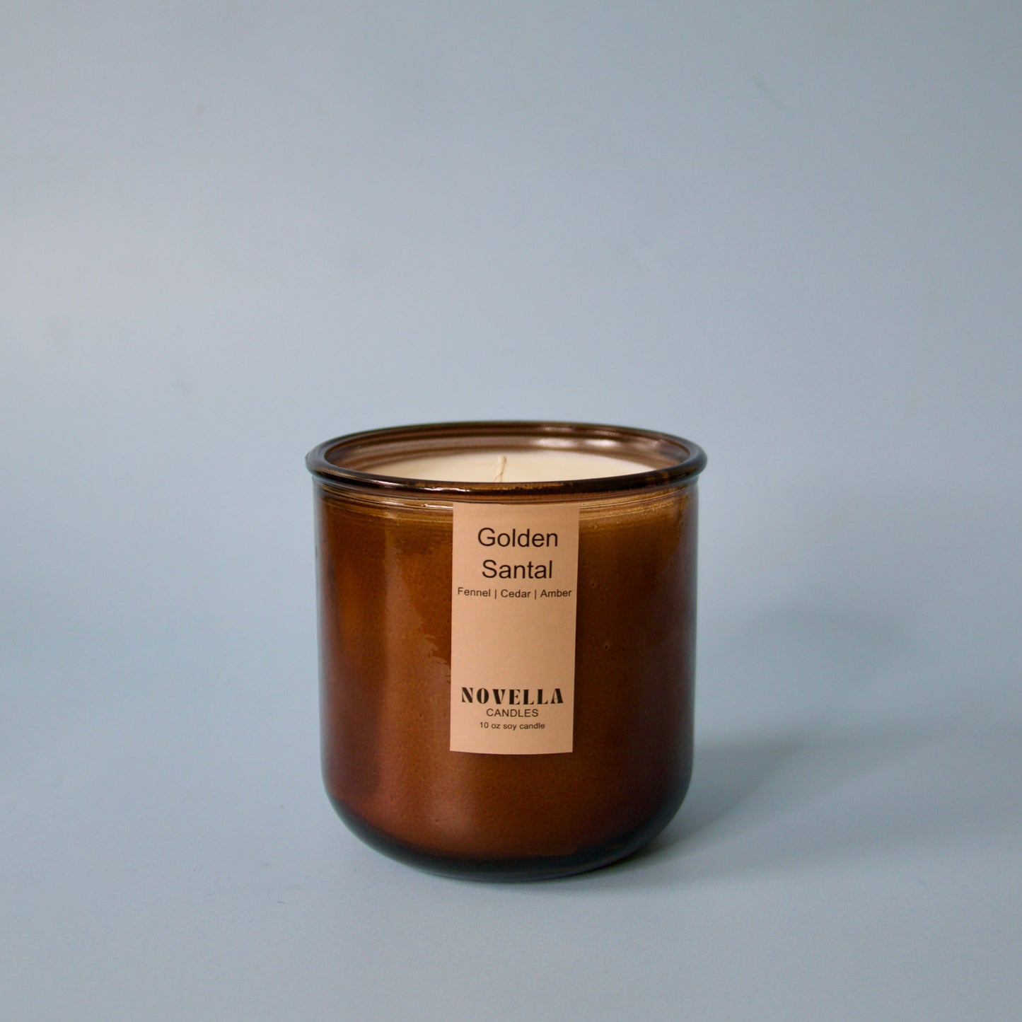 Golden Santal Recycled Glass Candle