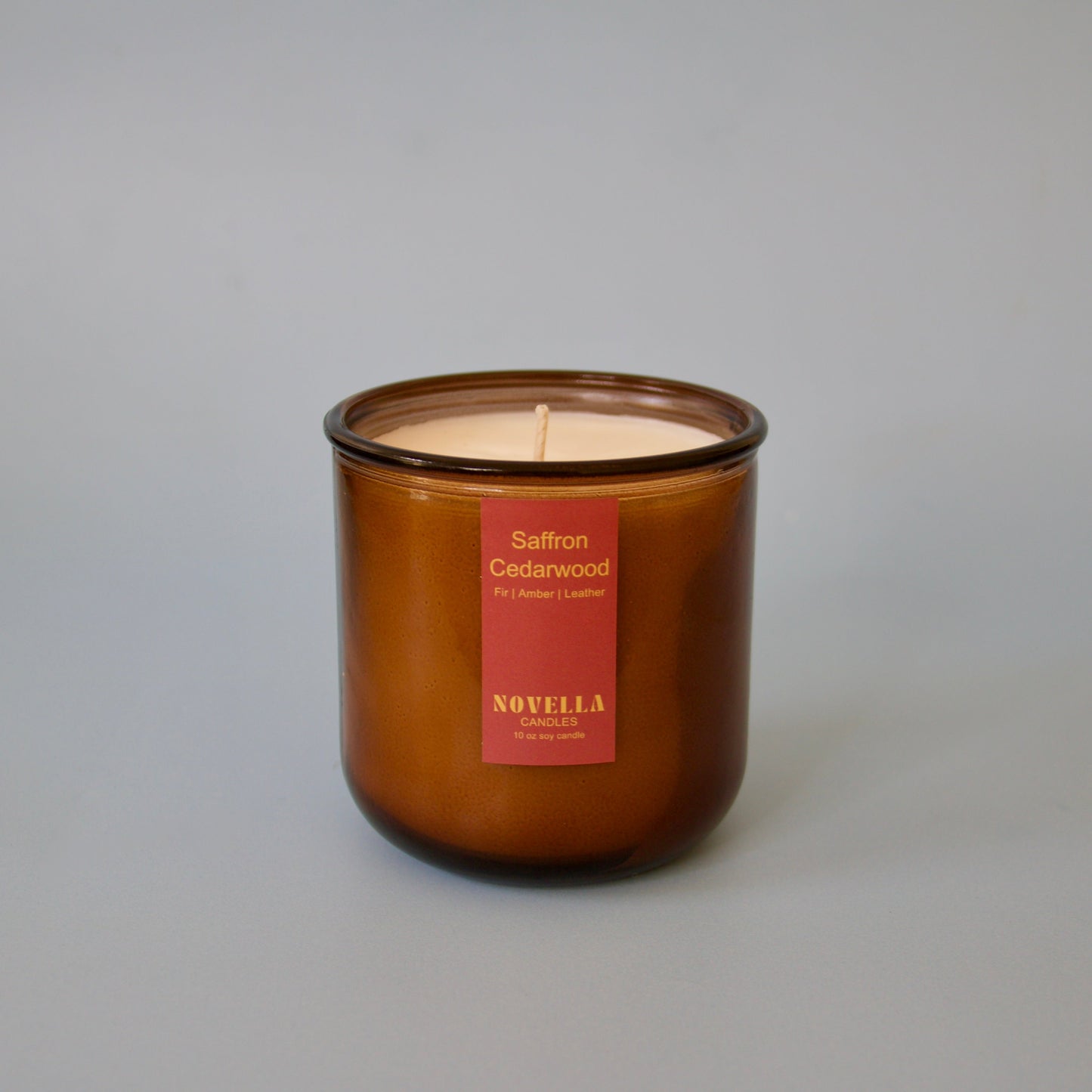 Saffron Cedarwood Recycled Glass Candle